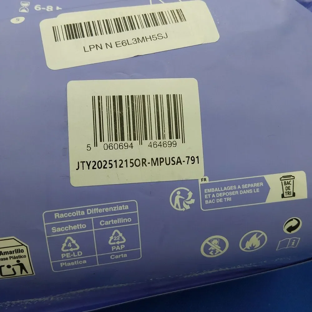 Derila Ergo Cervical Pillow Memory Foam 21.25x14.17x4.72in Light Blue NEW SEALED